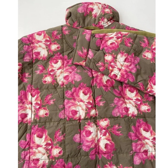 Free People Movement Printed Pippa Packable Puffer Jacket Pink Rose - Picture 6 of 8